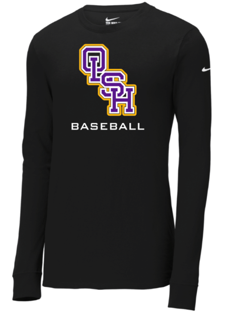 OLSH BASEBALL NIKE ADULT LONG SLEEVE T-SHIRT