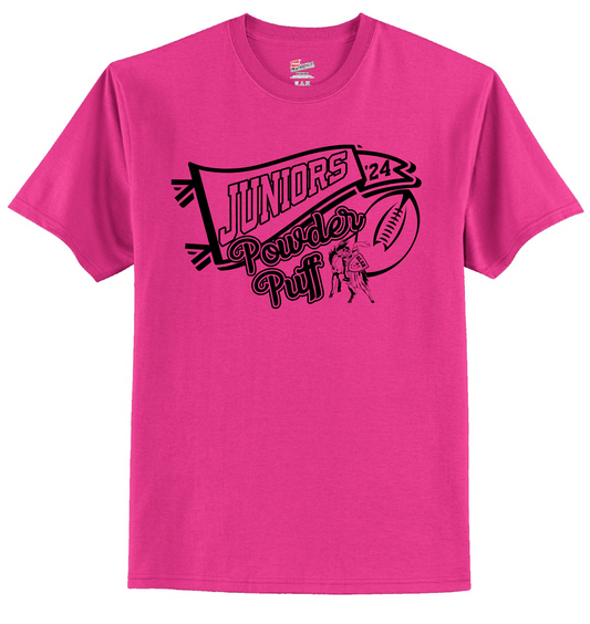 *JUNIORS POWDER PUFF" ADULT SHORT SLEEVE - PINK