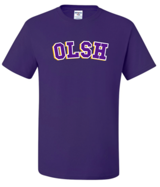 OLSH BASIC 3 COLOR YOUTH & ADULT SHORT SLEEVE T-SHIRT - DEEP PURPLE