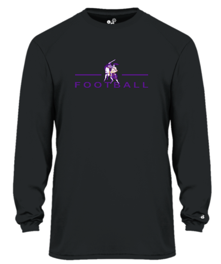 OLSH FOOTBALL YOUTH & ADULT PERFORMANCE SOFTLOCK LONGSLEEVE  - BLACK OR WHITE