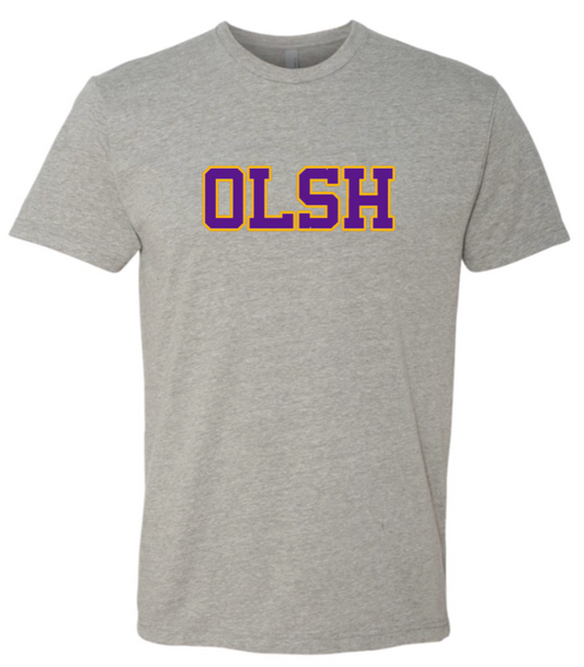 OLSH YOUTH & ADULT DARK HEATHER GREY COMBED RINGSPUN SHORTSLEEVE TEE