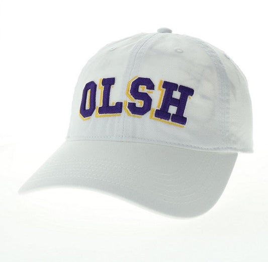 OLSH LEGACY BRAND ADULT SIZE RELAXED TWILL HAT - WHITE